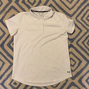 Girls White Polo Golf Shirt (size xl, 14-16)